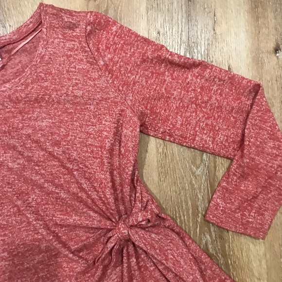 CABLE & GAUGE Bow Tie Detail Rust Color Sweater Long Sleeve Top M Like New - Picture 4 of 6